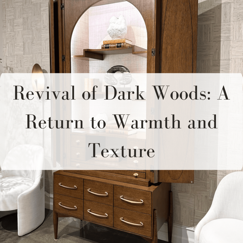 Dallas interior design dark wood trend